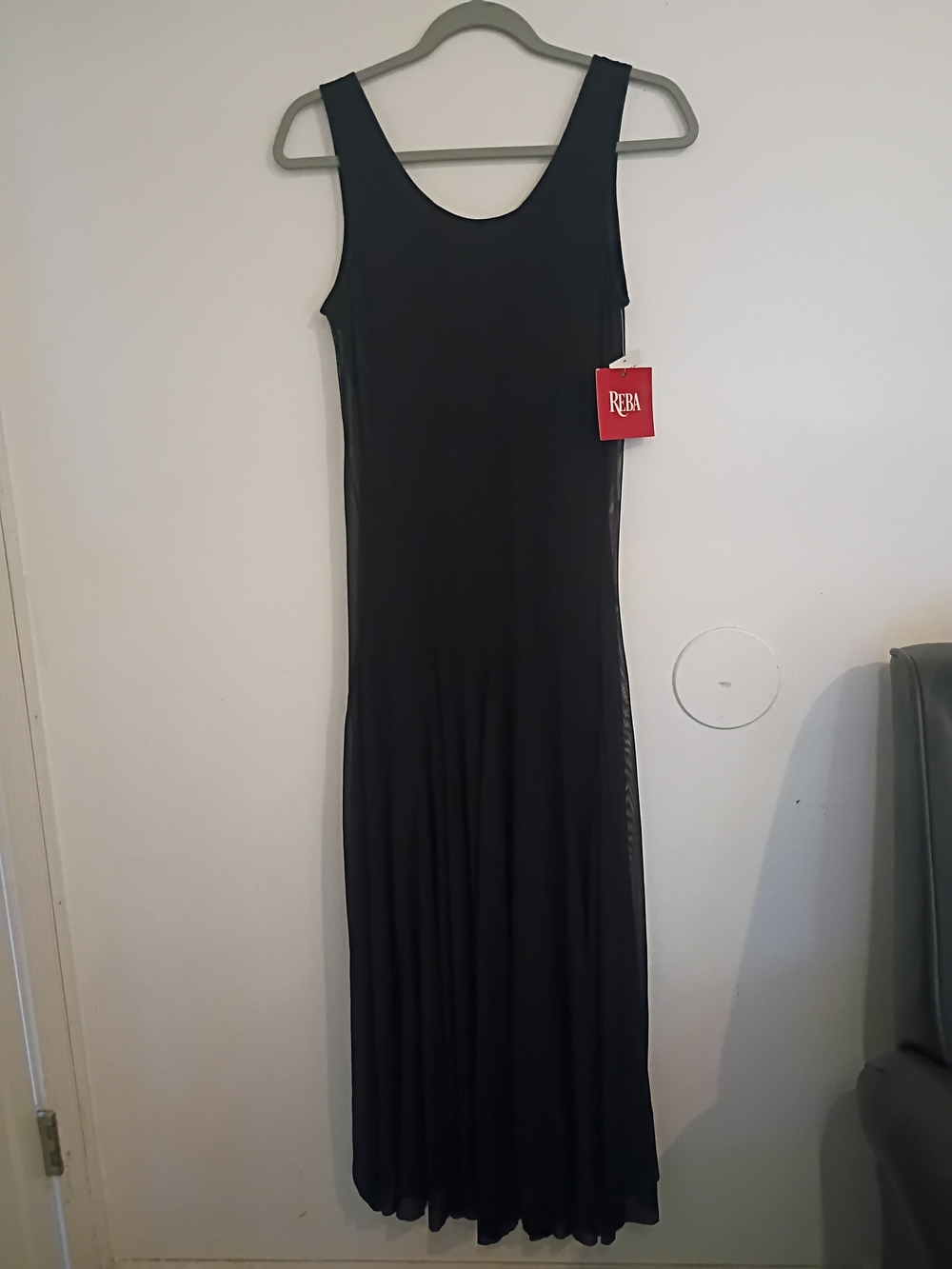 Reba Black Sleeveless Maxi Dress Sz S NWT